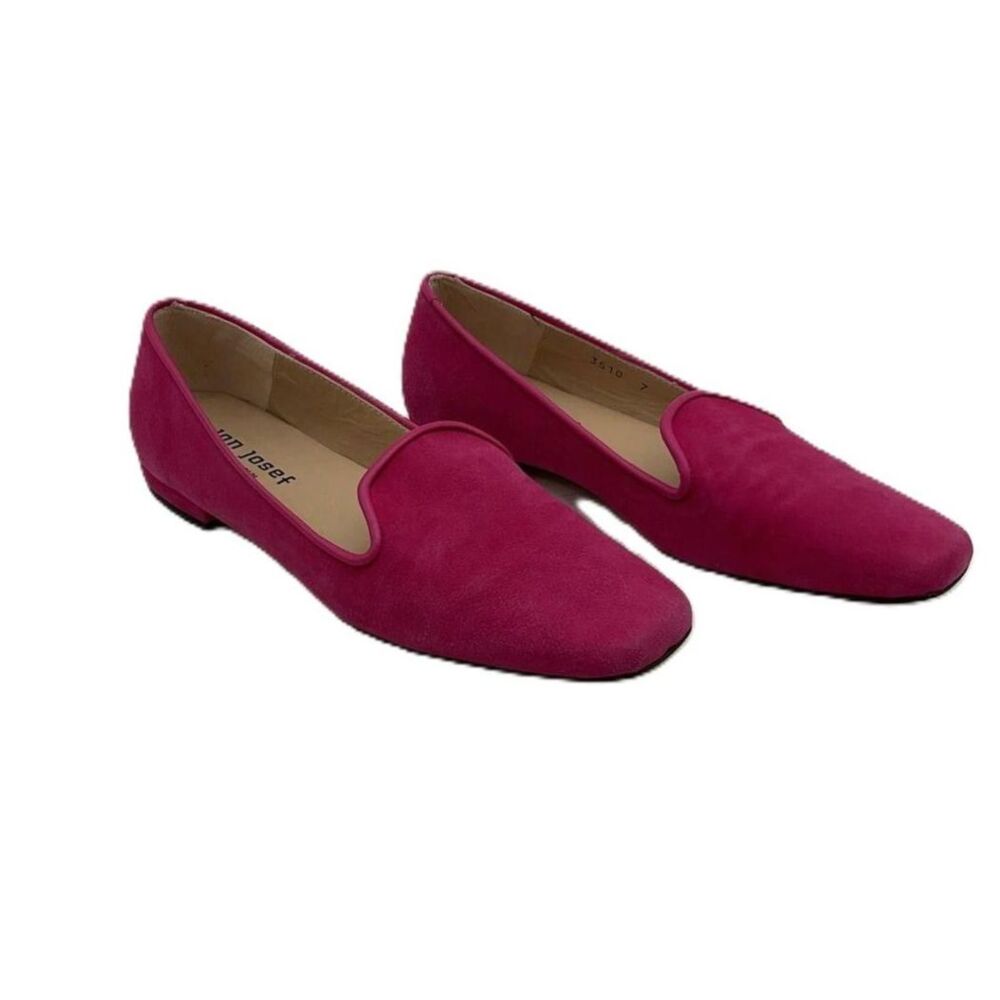Jon Josef Gentry Suede Loafer Flats Magenta Pink 7M